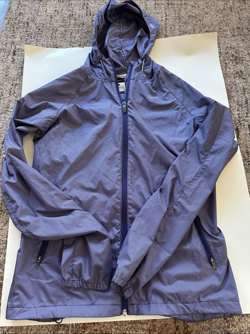 Nike Womens Lavender Hooded Rain Jacket